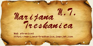 Marijana Treskanica vizit kartica